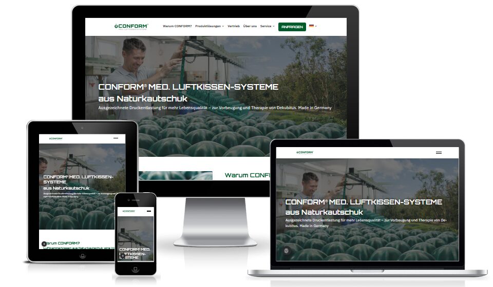 CONFORM Med. Luftkissen-Systeme – WOLFF Kunststoffe GmbH – Website