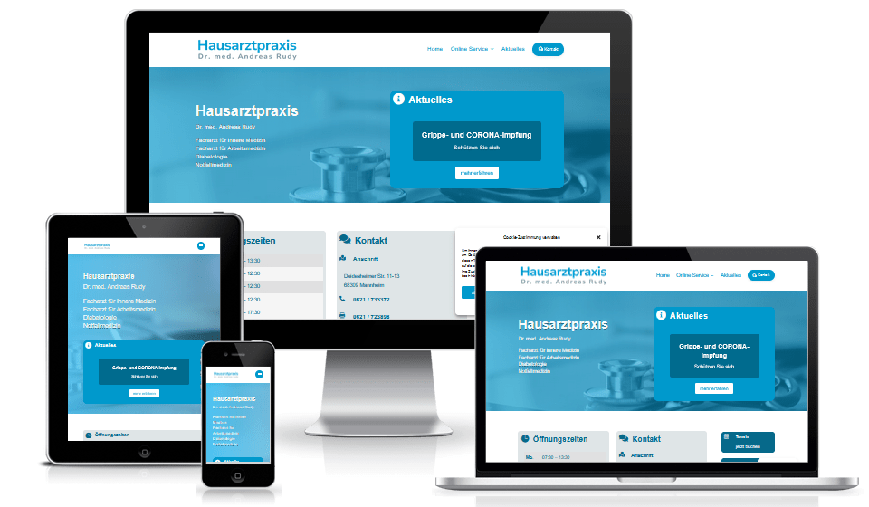 Hausarztpraxis Dr. med. Andreas Rudy – Website