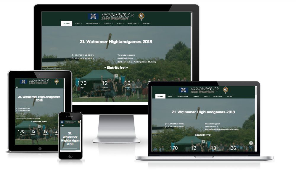 Highlander e.V. 1996 Weinheim – Joomla Website