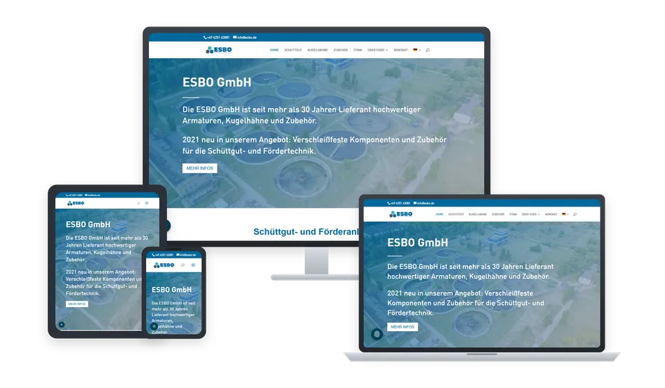 Website von ESBO auf mehreren Geräten